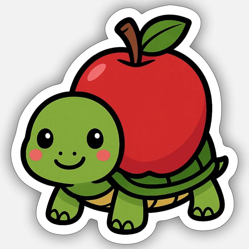 Crapaud pommier - Sticker taille S (10 x 10 cm) - blanc mat