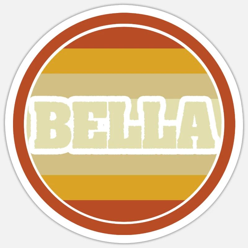 Bella - Sticker size S (10 x 10 cm) - white matte