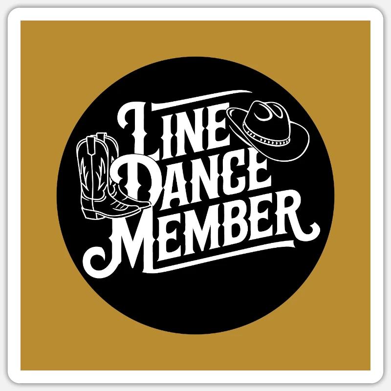 Line Dance Member Dance Group Training Sticker size S (10 x 10 cm)