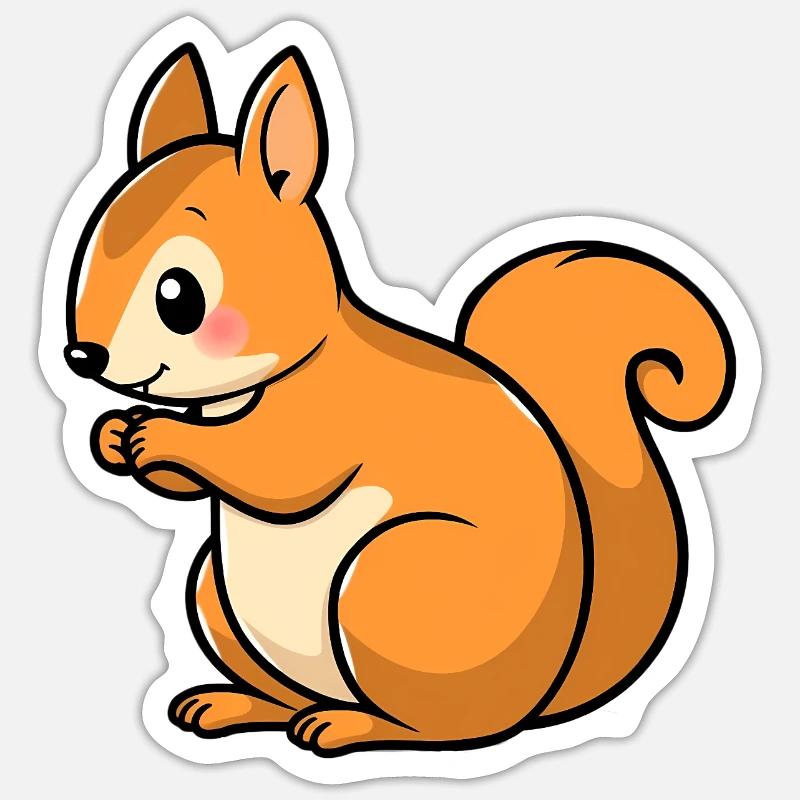 Squirrel - Sticker size S (10 x 10 cm) - white matte