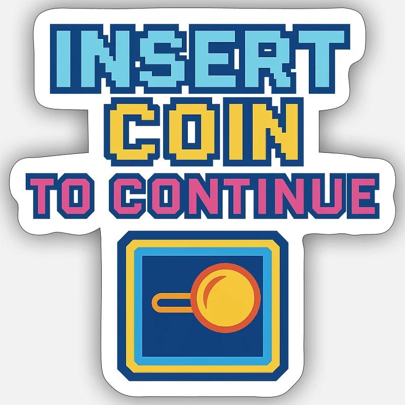 Conception de jeux d’arcade Retro Pixel Sticker taille S (10 x 10 cm)