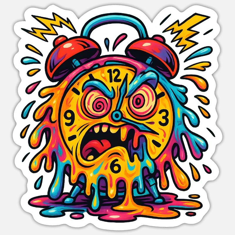 Melting Time - Sticker Größe S (10 x 10 cm) - Mattweiß