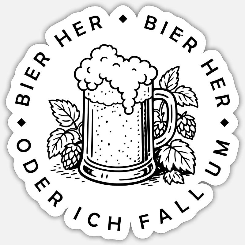 Bienen hier - Oder ich fall um! Sticker Größe S (10 x 10 cm)