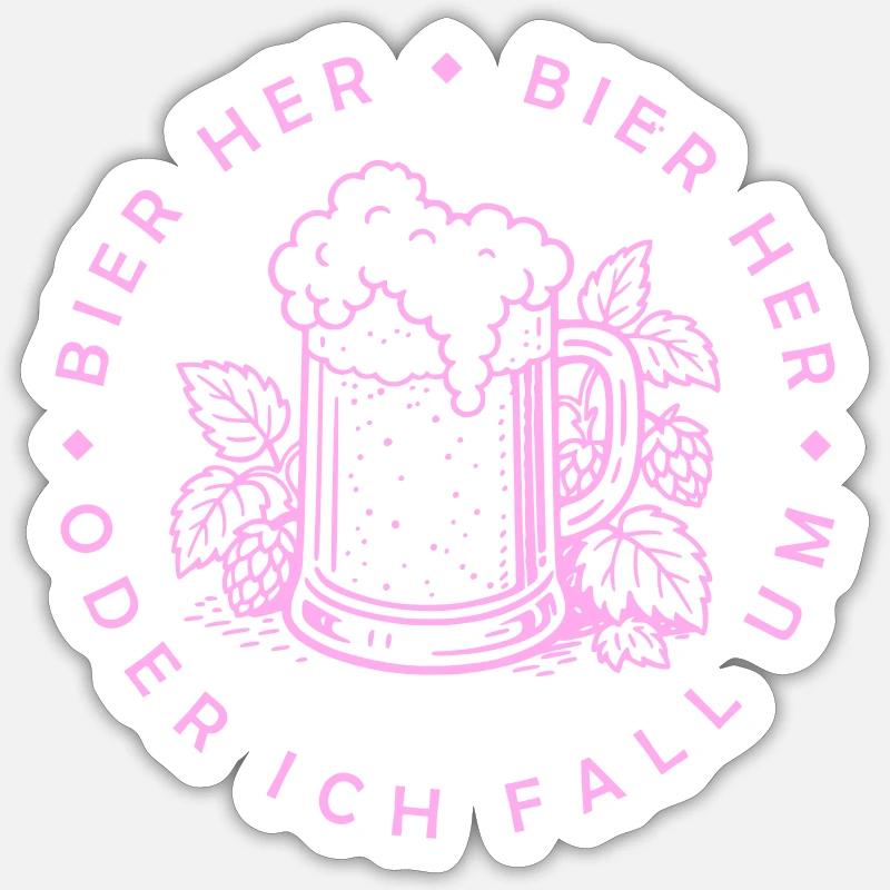 Les abeilles ici - Oder ich fall um ! Sticker taille S (10 x 10 cm)