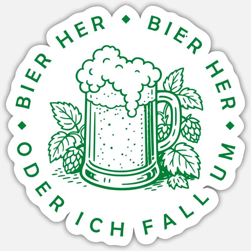 Bienen hier - Oder ich fall um! Sticker Größe S (10 x 10 cm)