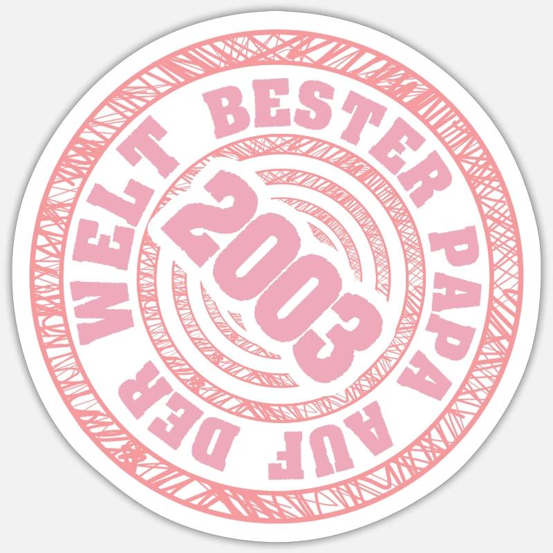 Vater 2003 - Sticker Größe S (10 x 10 cm) - Mattweiß