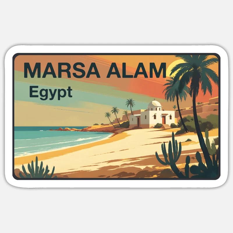 Marsa Alam - Sticker size S (10 x 10 cm) - white matte