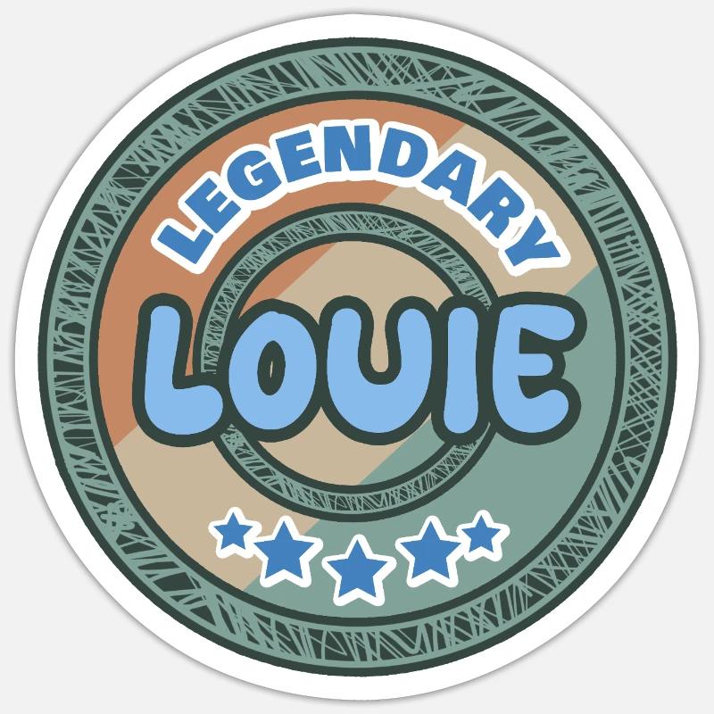 Idée cadeau Louie - Sticker taille S (10 x 10 cm) - blanc mat