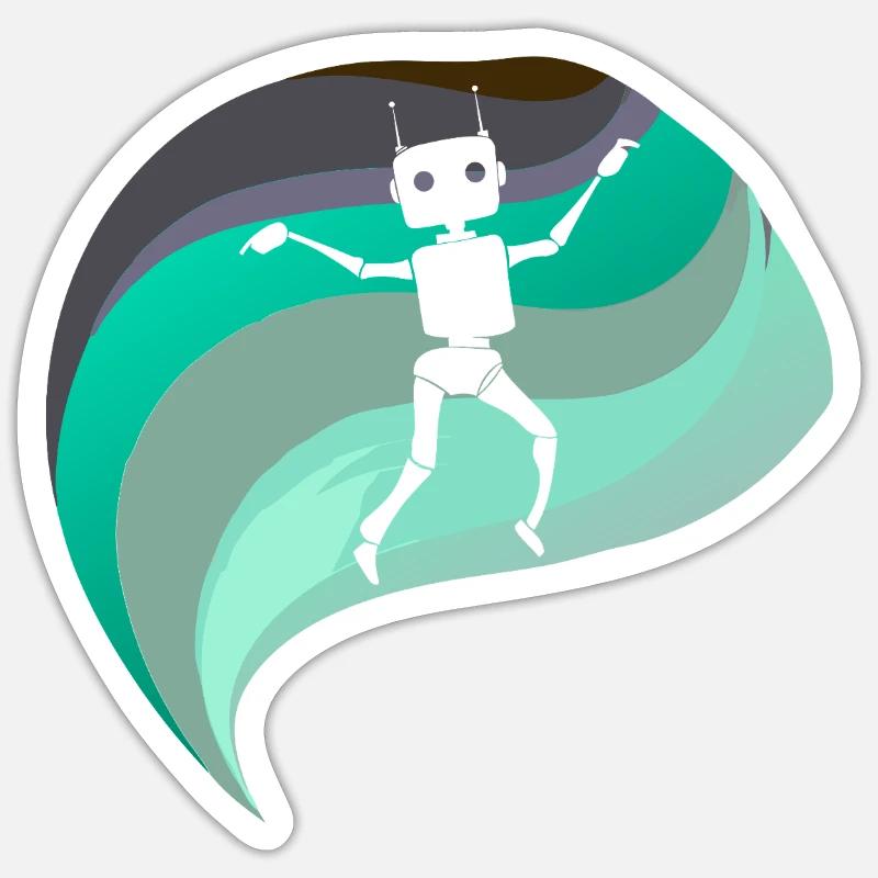 Robotique Robotik Tech Sticker taille S (10 x 10 cm)