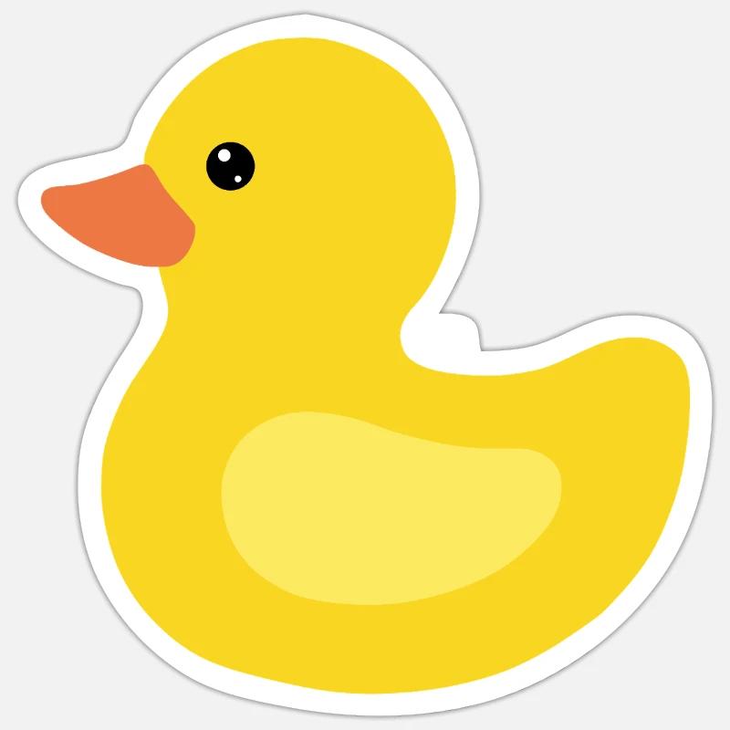 Quietscheentchen - Sticker Größe S (10 x 10 cm) - Mattweiß