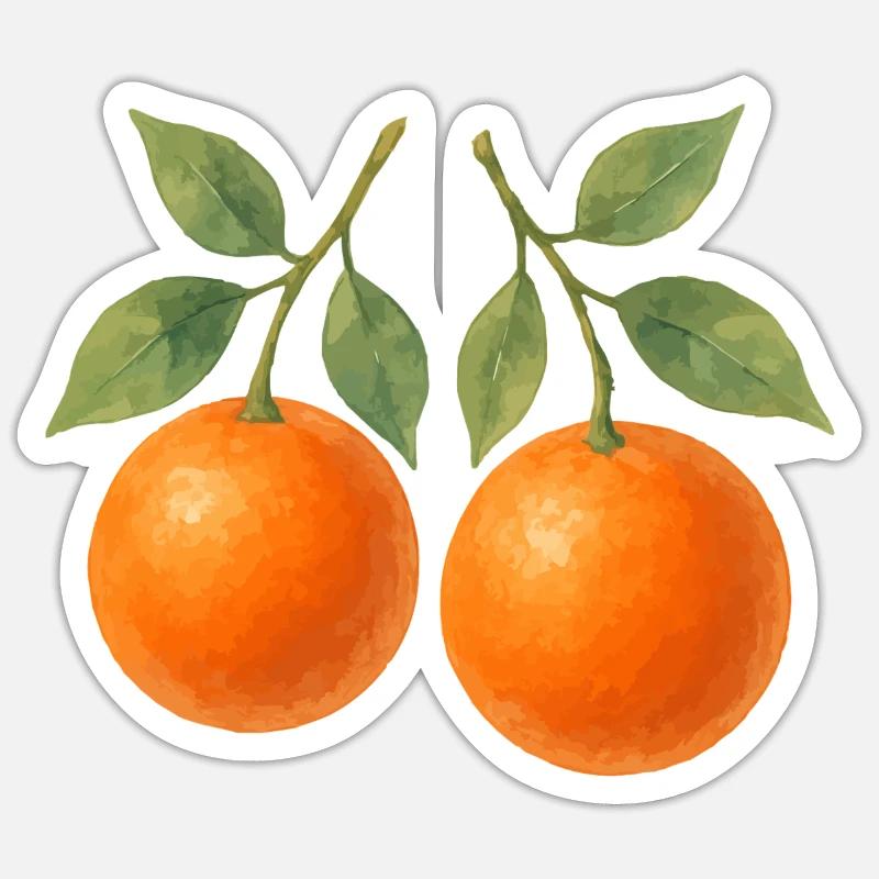 Oranges - Sticker size S (10 x 10 cm) - white matte