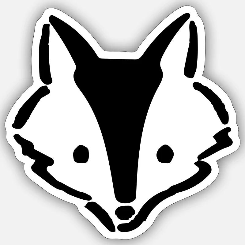 Fuchs Sticker Größe S (10 x 10 cm)