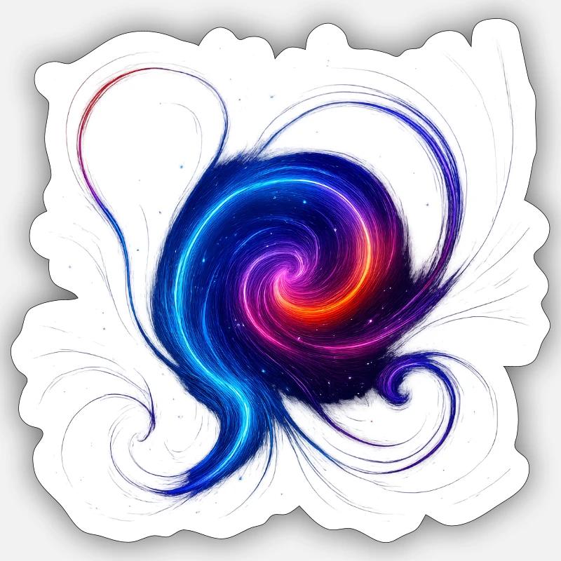 Cosmic Flow – une collection de - Sticker taille S (10 x 10 cm) - blanc mat