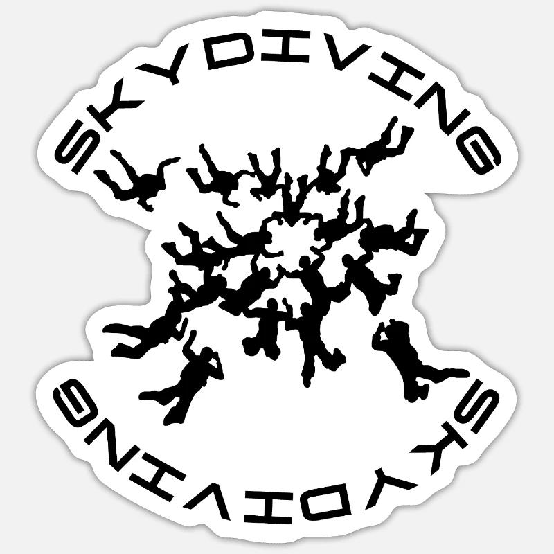 Skydiving - Sticker size S (10 x 10 cm) - white matte