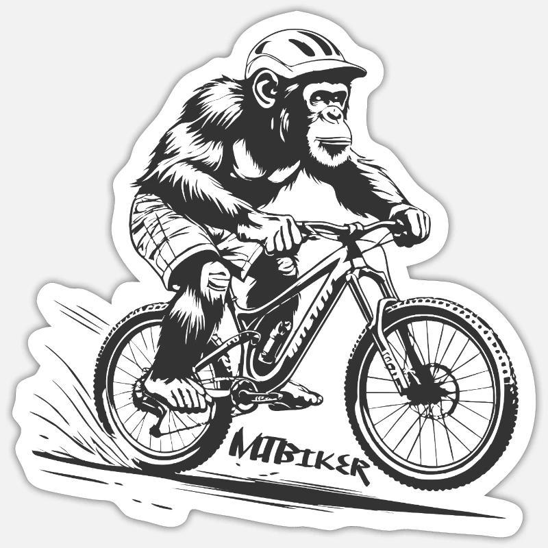Mtb - Sticker size S (10 x 10 cm) - white matte