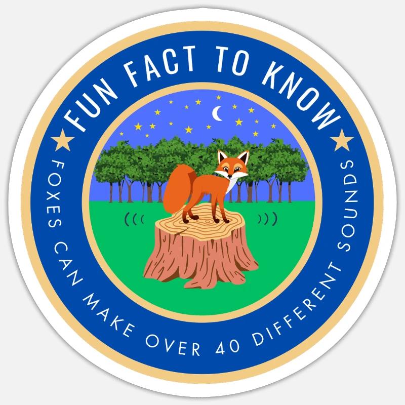 Foxes can make over 40 different sounds Sticker size S (10 x 10 cm)