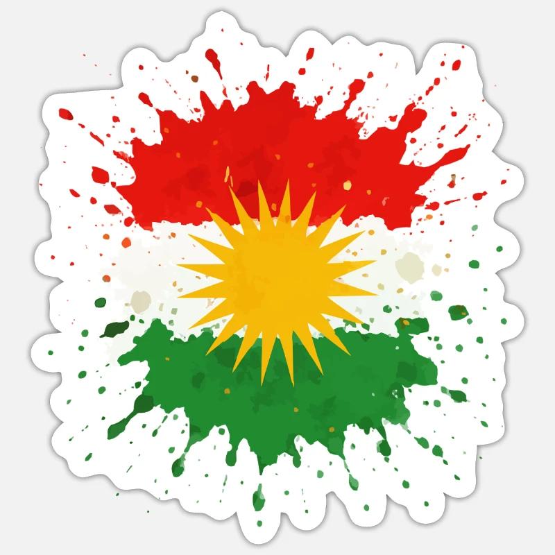 Blobs du Kurdistan - Sticker taille S (10 x 10 cm) - blanc mat
