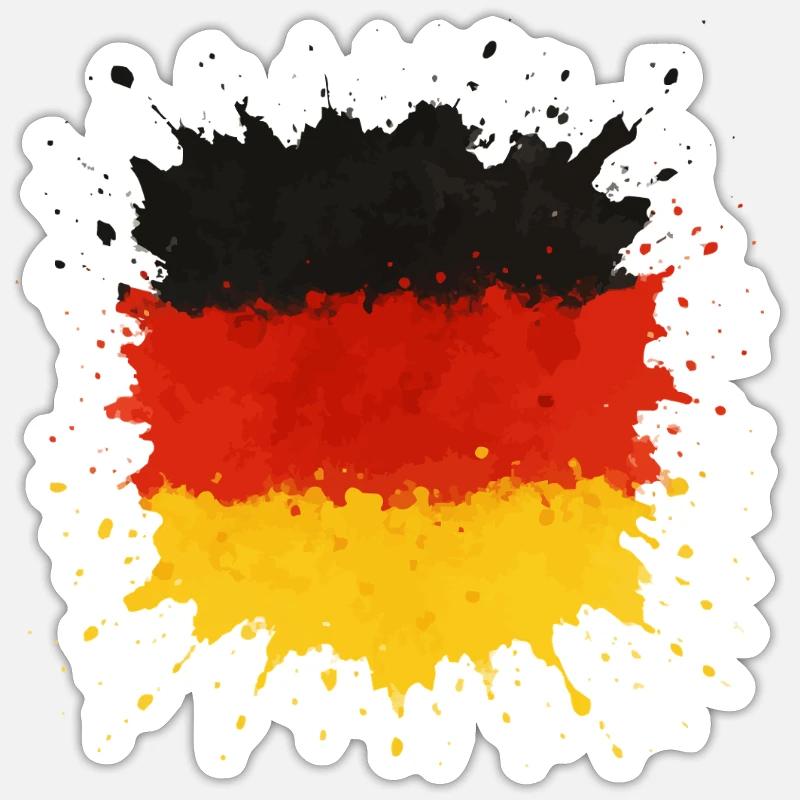 Germany Blobs Flag - Sticker size S (10 x 10 cm) - white matte