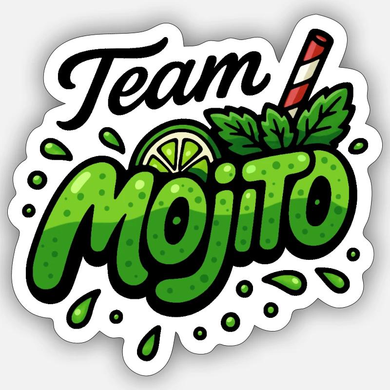 Team Mojito - Sticker size S (10 x 10 cm) - white matte