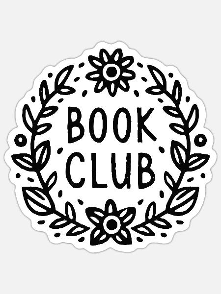 Lesergruppe des Buchclubs - Sticker Größe S (10 x 10 cm) - Mattweiß