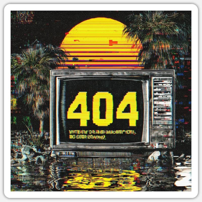 Error 404 – Motivation not found - Sticker Größe S (10 x 10 cm) - Mattweiß