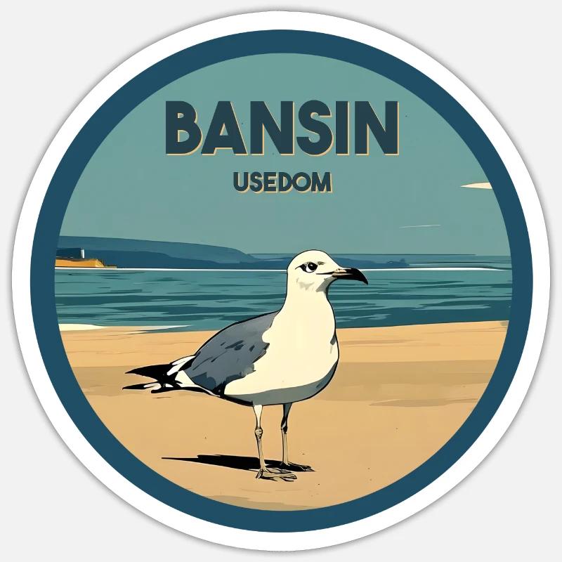 Bansin Moewe - Sticker Größe S (10 x 10 cm) - Mattweiß