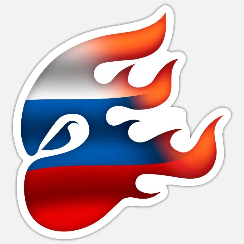 Drapeau de la Russie - Russie - Ninja Sticker taille S (10 x 10 cm)