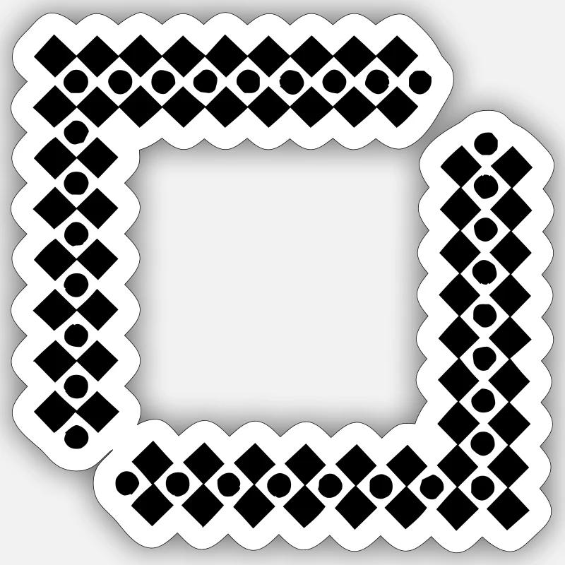 Pattern Vriereck - Sticker size S (10 x 10 cm) - white matte