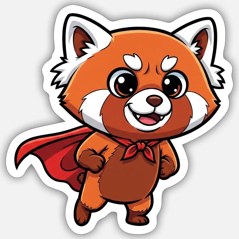 Superheldenkätzchen Design - Sticker Größe S (10 x 10 cm) - Mattweiß