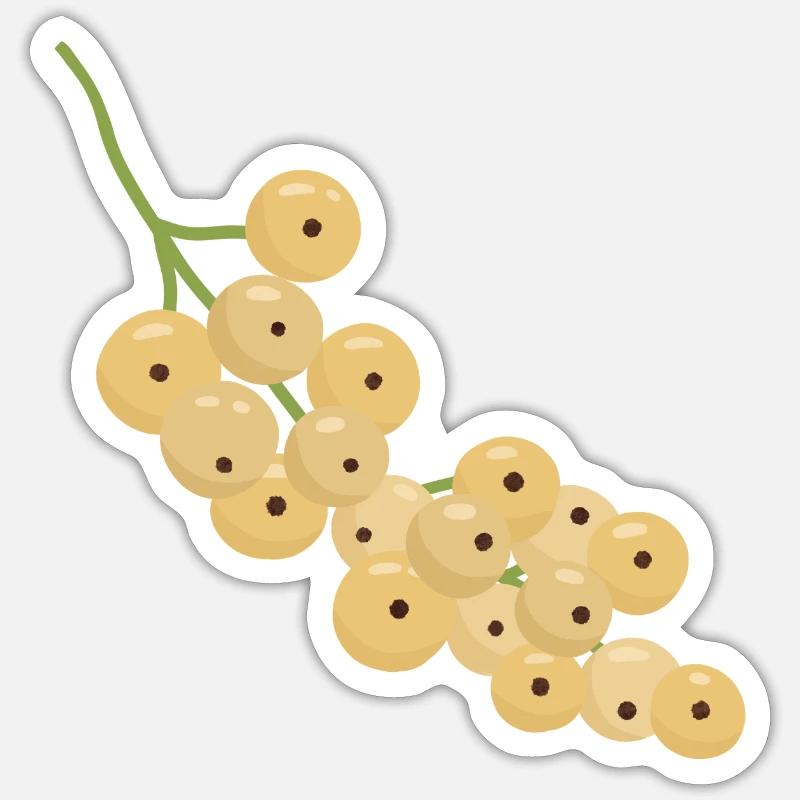 White Currant Bunch Illustration - Sticker size S (10 x 10 cm) - white matte