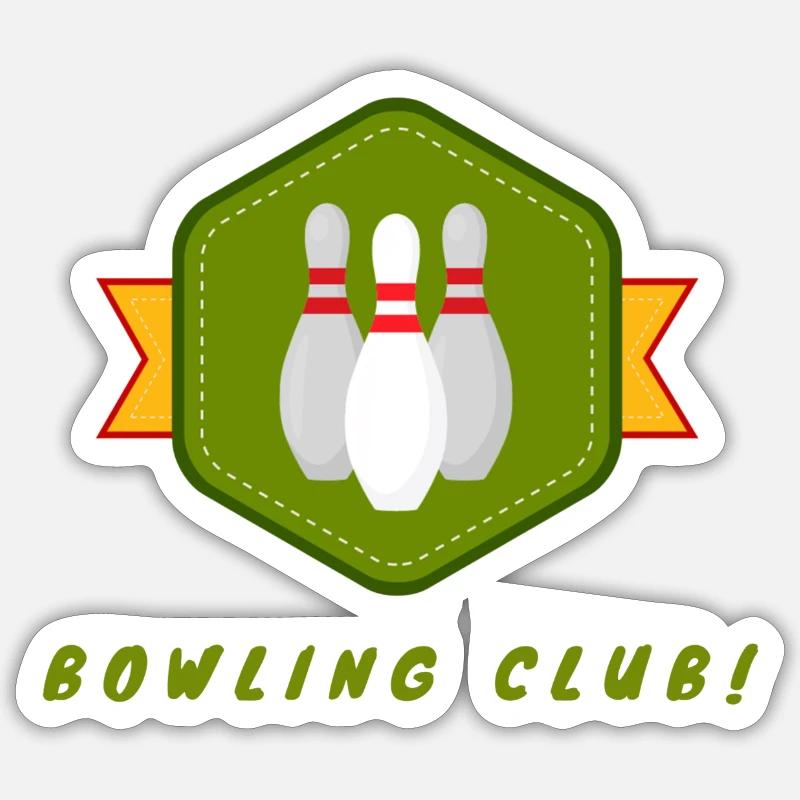 Conception rétro de l’insigne de quille melon Sticker taille S (10 x 10 cm)