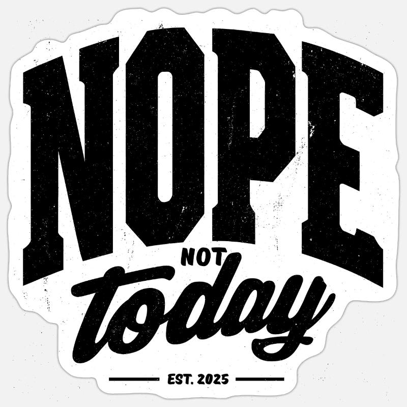 N O P E - Sticker taille S (10 x 10 cm) - blanc mat