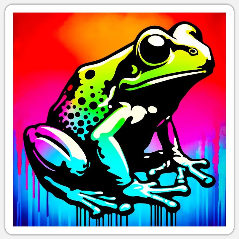 frog - Sticker size S (10 x 10 cm) - white matte