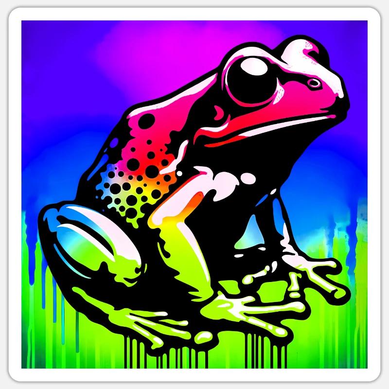 frog - Sticker size S (10 x 10 cm) - white matte