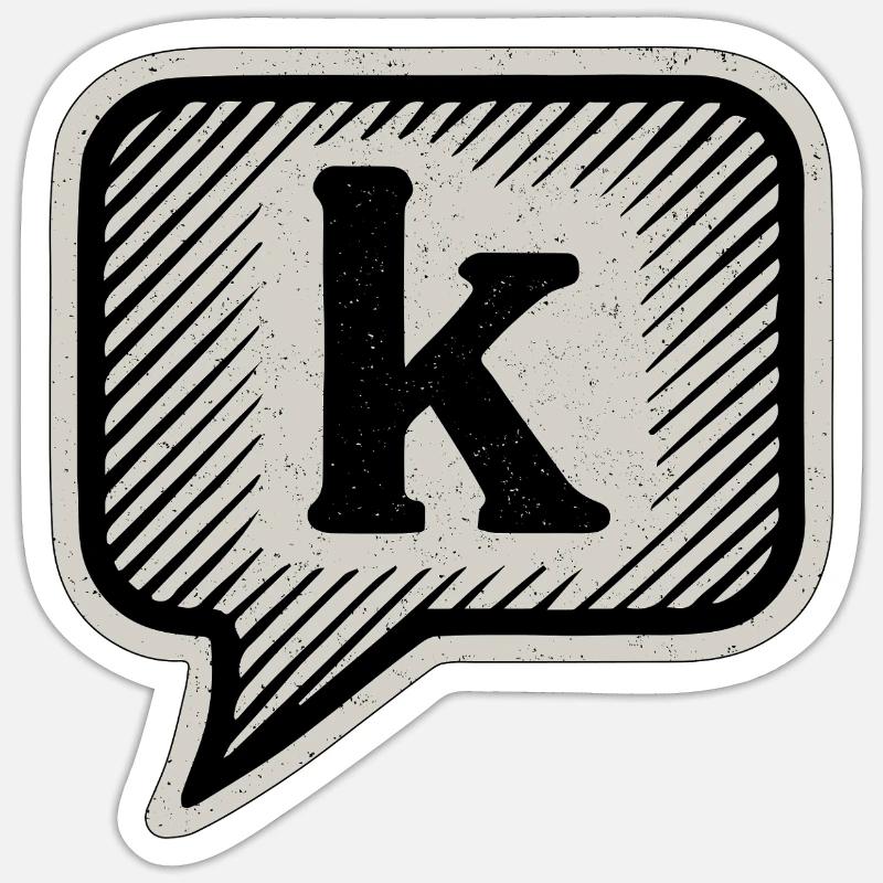 Funny Texting Introvert – K Speech Bubble Sticker size S (10 x 10 cm)