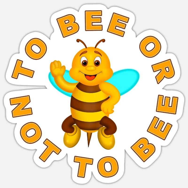 Biene oder nicht Biene Sticker Größe S (10 x 10 cm)