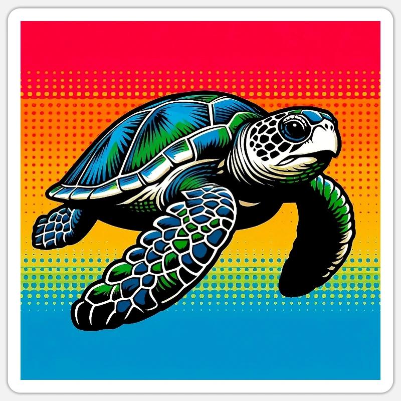 turtle Sticker size S (10 x 10 cm)