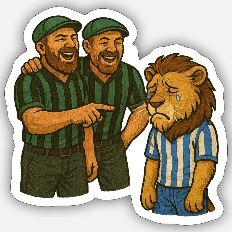 Working Class and Crying Blue and White Sticker size S (10 x 10 cm)