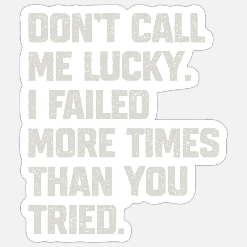 Citation Motivation Résistante - Sticker taille S (10 x 10 cm) - blanc mat