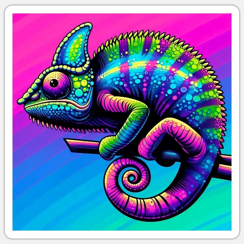 caméléon Sticker taille S (10 x 10 cm)