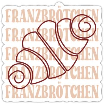 FRANZBRÖTCHEN GEBÄCK HAMBURG - Sticker Größe S (10 x 10 cm) - Mattweiß - Vorne