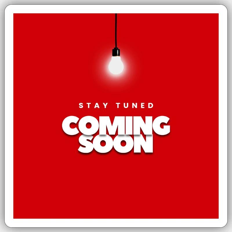 Conception d’annonce d’attente rouge audacieuse - Sticker taille S (10 x 10 cm) - blanc mat