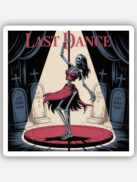 Witziges Design einer Gogo-Tänzerin - Sticker Größe S (10 x 10 cm) - Mattweiß
