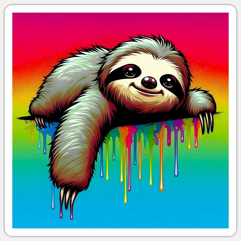 sloth Sticker size S (10 x 10 cm)