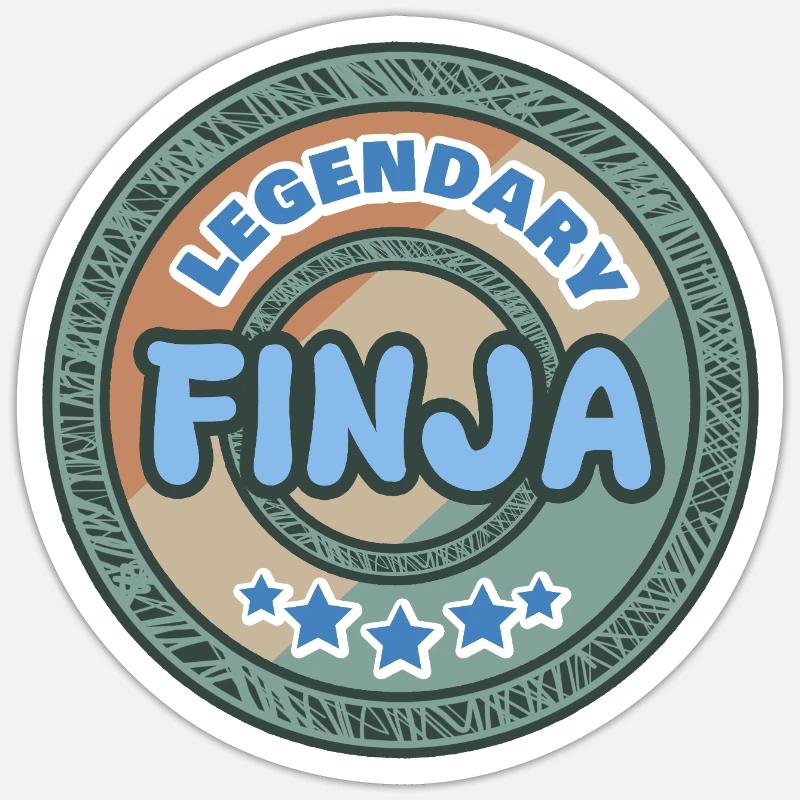 Gift idea Finja - Sticker size S (10 x 10 cm) - white matte