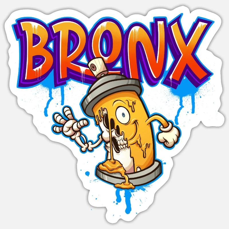 Bronx Graffiti - Sticker size S (10 x 10 cm) - white matte