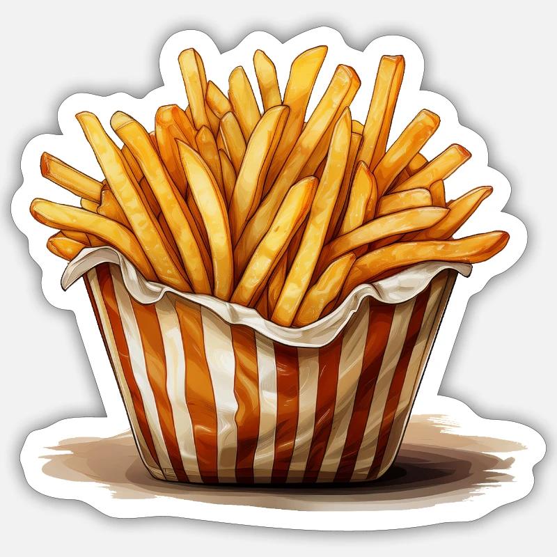 Chips - Sticker taille S (10 x 10 cm) - blanc mat