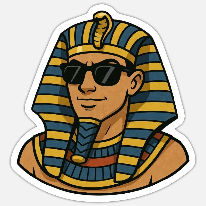 pharaoh - Sticker size S (10 x 10 cm) - white matte