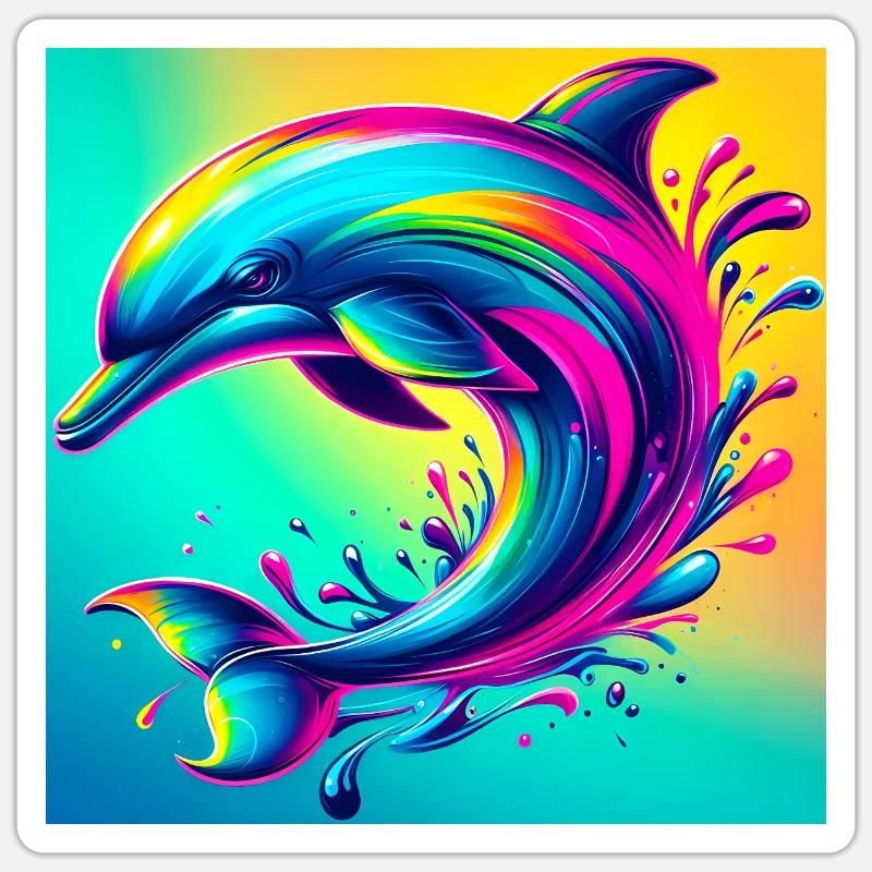 Delfin Sticker Größe S (10 x 10 cm)