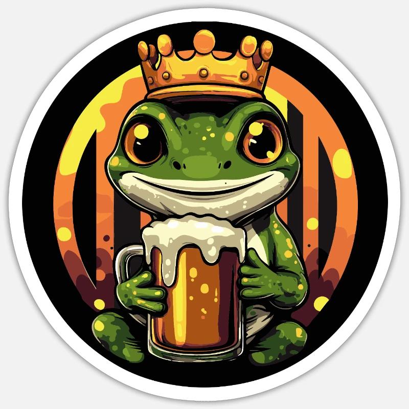 Echse Bier Sticker Größe S (10 x 10 cm)